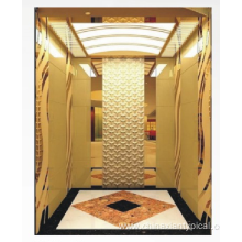 Golden Mirror Passenger House Panoramic Cargo Observation Residential Elevator